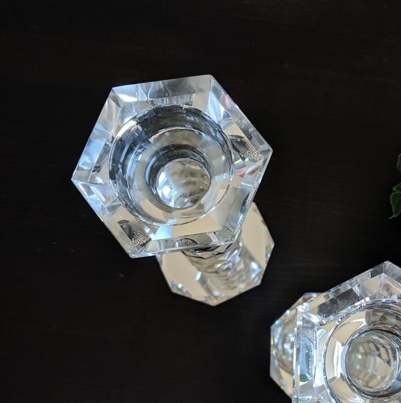 Tall Crystal Candle Holder Set - Picture 5 of 6